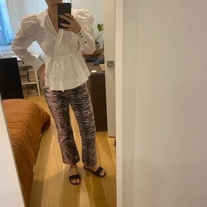 Ganni Pink Zebra Jeans, Sz 27